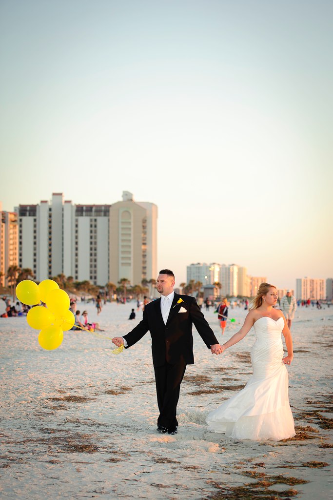 Blue + Yellow Whimsical Clearwater Beach Hyatt Wedding (14)